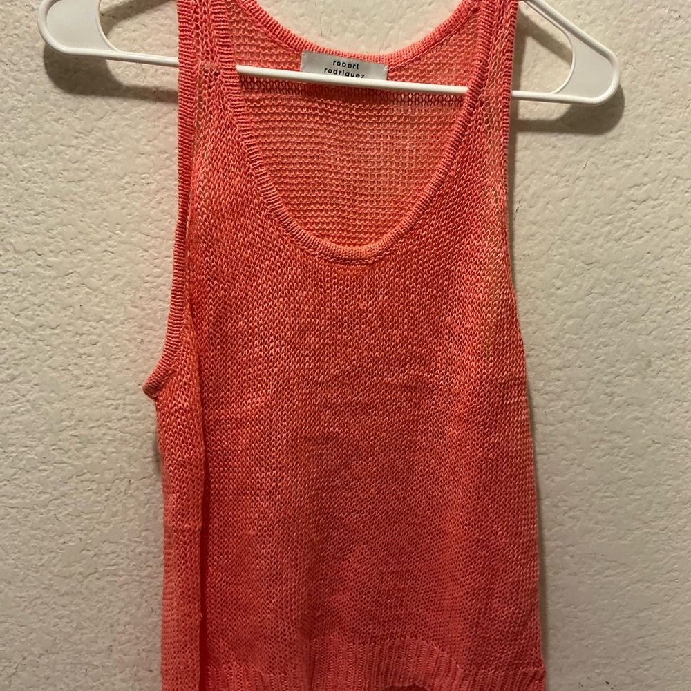 Robert Rodriguez  Loose Knit Tank 100% linen size P - Picture 2 of 6